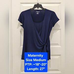 Motherhood Maternity Nursing Cross-over V-neck Top, EUC, Size Medium